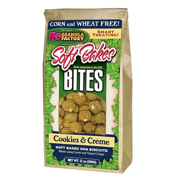 12 oz. K-9 Granola Factory Soft Bakes Bites Cookies & Creme W/Carob & Yogurt Chips - Health/First Aid